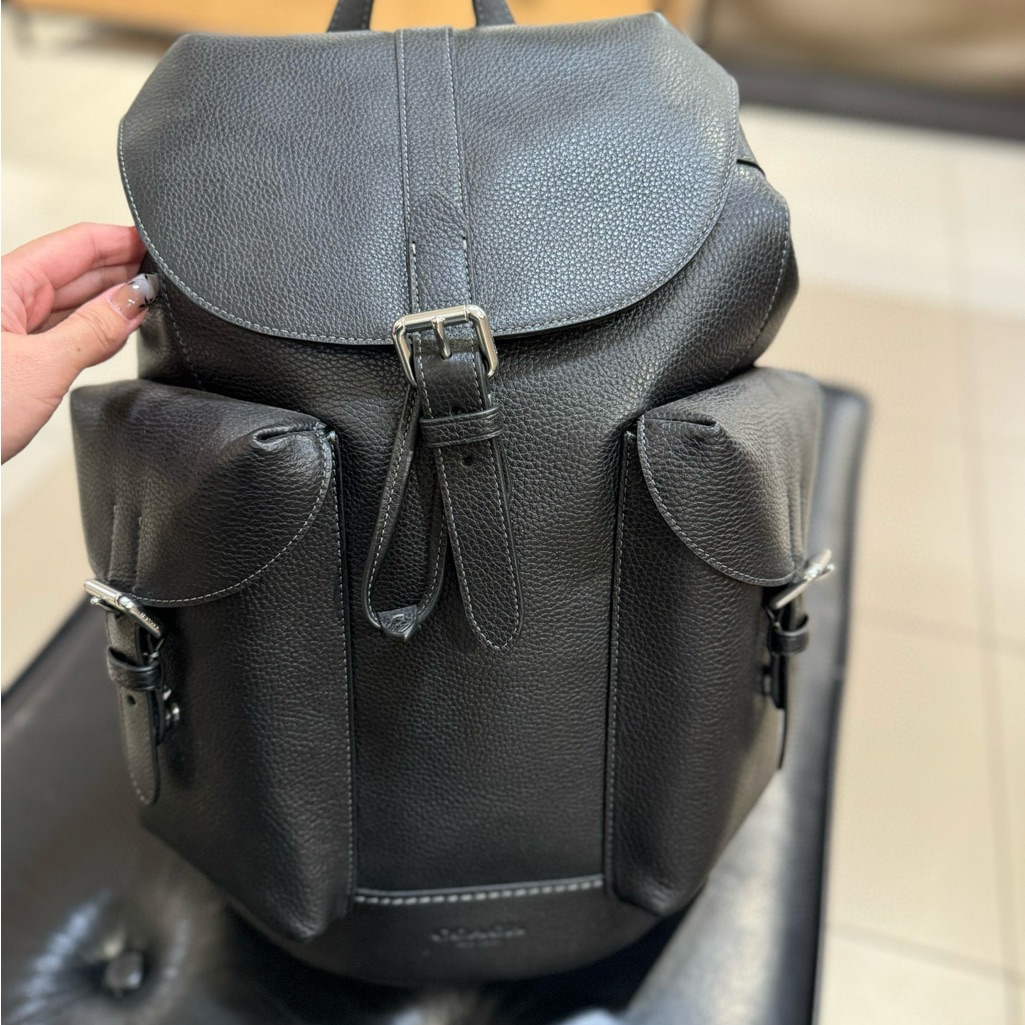 Nwt Coach Men's Warner Backpack Cw210 Silver/Black